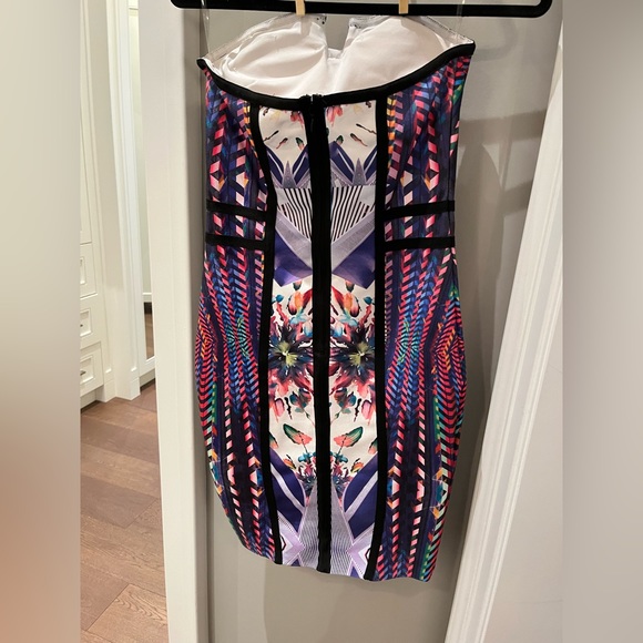 Multi colour mini bodycon dress size small - Picture 2 of 2